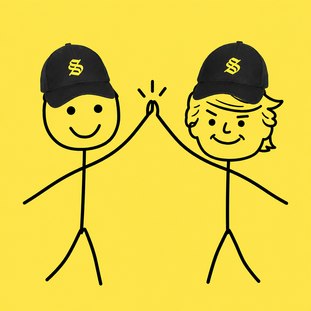 Ben and TrumpBen high five